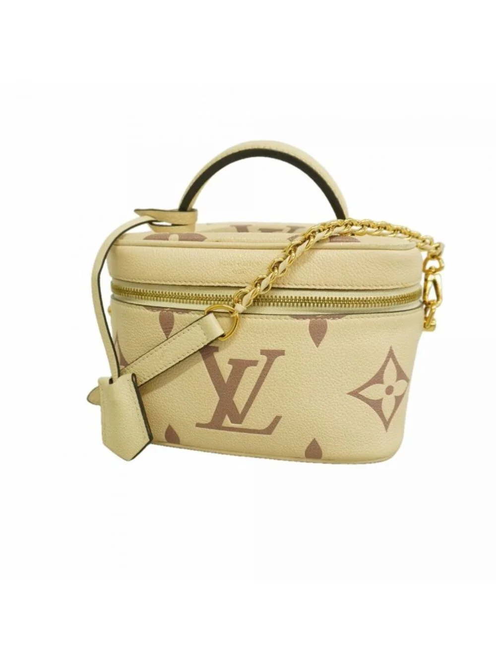 Louis Vuitton Vanity Bag Monogram Empreinte Bicolor PM Cream Bois Droz 2-Way